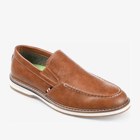 VANCE Harrison Men\'s Slip-On Casual Loafers, Color: Cognac, Size: 10 main image 9